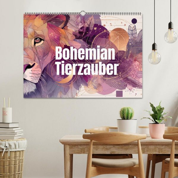 Produktbild: Bohemian Tierzauber (Wandkalender 2026 DIN A2 quer), CALVENDO Monatskalender