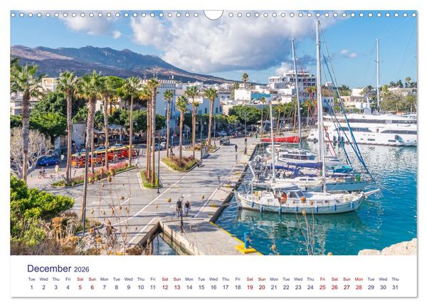 Produktbild: Kos Island - The Island of Hippocrates (Wall Calendar 2026 DIN A3 landscape), CALVENDO 12 Month Wall Calendar
