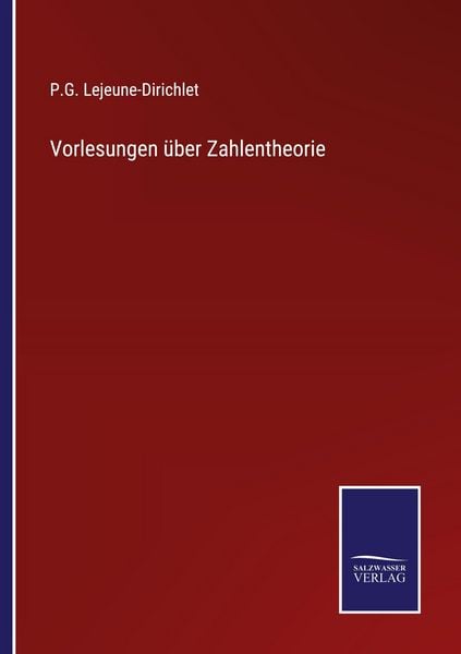 Produktbild: Vorlesungen &uuml;ber Zahlentheorie