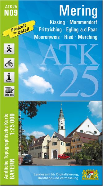 Produktbild: ATK25-N09 Mering (Amtliche Topographische Karte 1:25000)