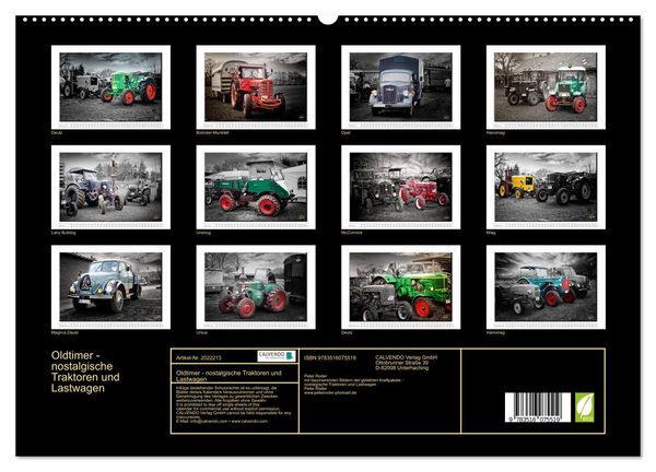 Produktbild: Oldtimer - nostalgische Traktoren und Lastwagen (hochwertiger Premium Wandkalender 2026 DIN A2 quer), Kunstdruck in Hochglanz
