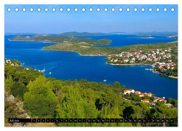 Produktbild: Kroatien - Traumhafte Landschaften und faszinierende St&auml;dte (Tischkalender 2026 DIN A5 quer), CALVENDO Monatskalender
