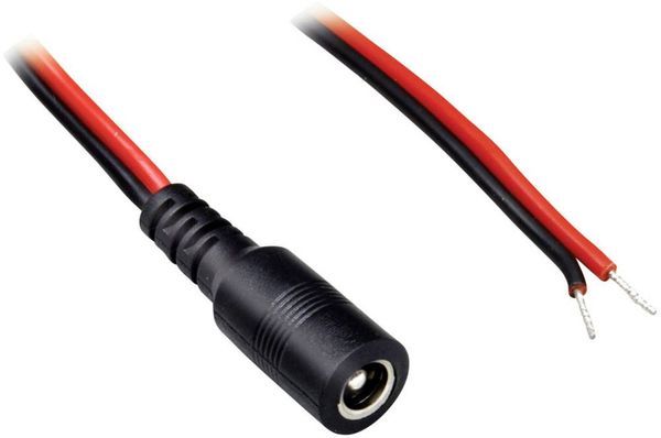 Produktbild: BKL Electronic 075120 Niedervolt-Anschlusskabel Niedervolt-Buchse - offene Kabelenden 2.50 mm 30.00 cm 1 St.