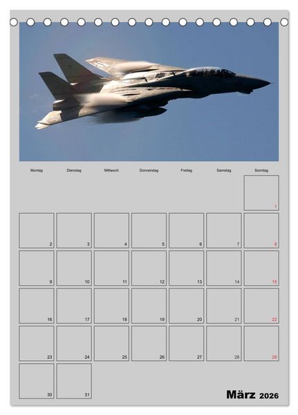 Produktbild: Milit&auml;r. U.S. Kampfflugzeuge (Tischkalender 2026 DIN A5 hoch), CALVENDO Monatskalender