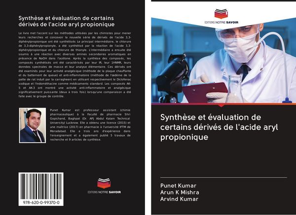 Produktbild: Synth&egrave;se et &eacute;valuation de certains d&eacute;riv&eacute;s de l'acide aryl propionique