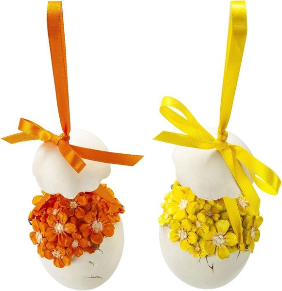Dekohänger "Blumen-Ei" 2er-Set