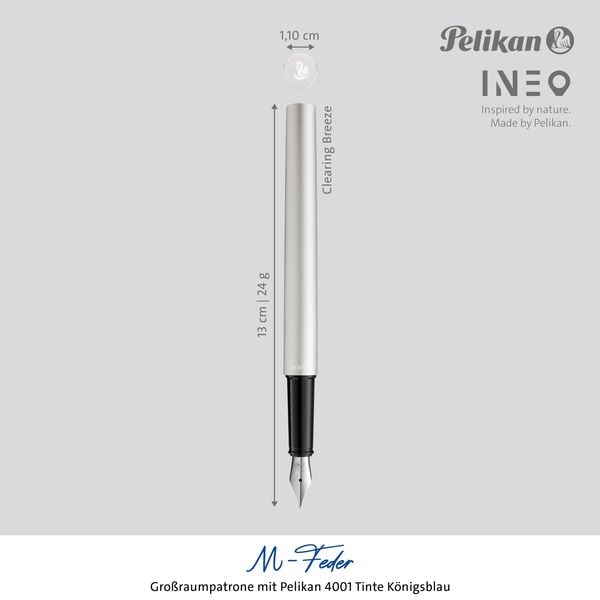 Produktbild: Pelikan F&uuml;ller Ineo&reg; Elements P6, Metall-Etui, Silber