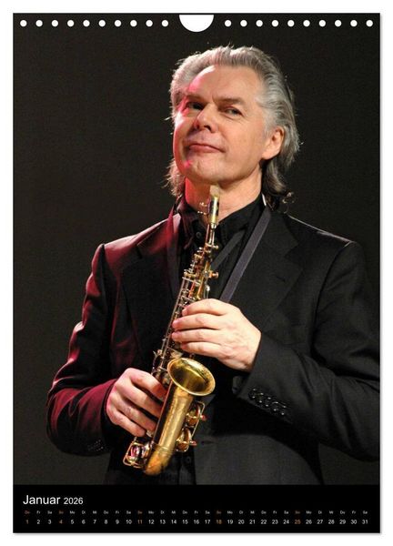Produktbild: Jazz Saxophonisten 2026 (Wandkalender 2026 DIN A4 hoch), CALVENDO Monatskalender