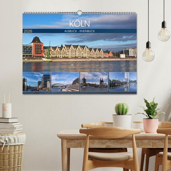 Produktbild: K&Ouml;LN AUSBLICK - RHEINBLICK (Wandkalender 2026 DIN A2 quer), CALVENDO Monatskalender