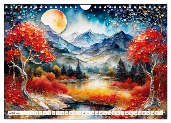 Produktbild: Paysages fluviaux magiques (Calendrier mural 2026 DIN A4 vertical), CALVENDO calendrier mensuel