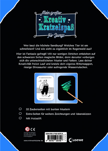 Produktbild: Mein gro&szlig;er Kreativ-Kratzelspa&szlig;: F&uuml;r Jungs