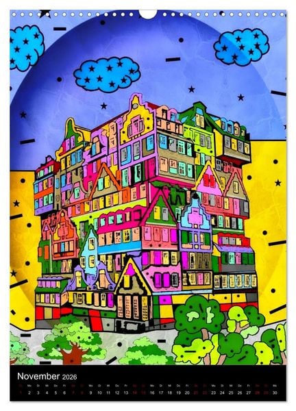 Produktbild: Die verr&uuml;ckte Welt der Popart von Nico Bielow (Wandkalender 2026 DIN A3 hoch), CALVENDO Monatskalender