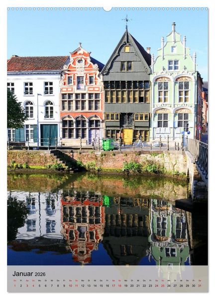 Produktbild: L&ouml;wen und Mecheln - Zwei Highlights in Belgien (hochwertiger Premium Wandkalender 2026 DIN A2 hoch), Kunstdruck in Hochglanz