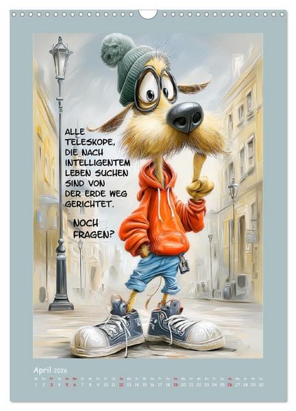 Produktbild: Hundstage. Bissiger Humor vom Feinsten (Wandkalender 2026 DIN A3 hoch), CALVENDO Monatskalender