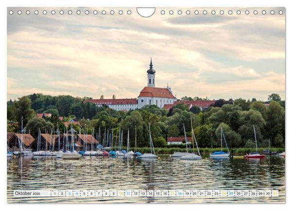 Produktbild: Vom Schiff aus gesehen - Mit dem Dampfer auf dem Ammersee (Wandkalender 2026 DIN A4 quer), CALVENDO Monatskalender
