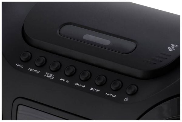 Produktbild: UNIVERSUM BB 500-20 Ghettoblaster UKW AUX, Bluetooth&reg;, CD, SD, USB Inkl. Fernbedienung, Stimmungslicht Schwarz