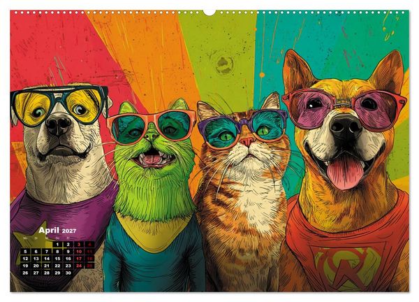 Produktbild: Popart Visionen (Wandkalender 2027 DIN A2 quer), CALVENDO Monatskalender