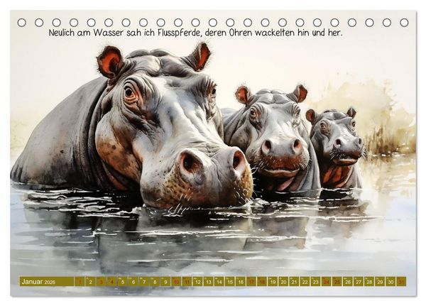 Produktbild: Neulich am Wasser (Tischkalender 2026 DIN A5 quer), CALVENDO Monatskalender