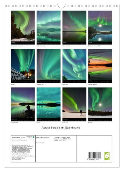Produktbild: Aurora Borealis en Scandinavie (Calendrier mural 2026 DIN A3 horizontal), CALVENDO calendrier mensuel