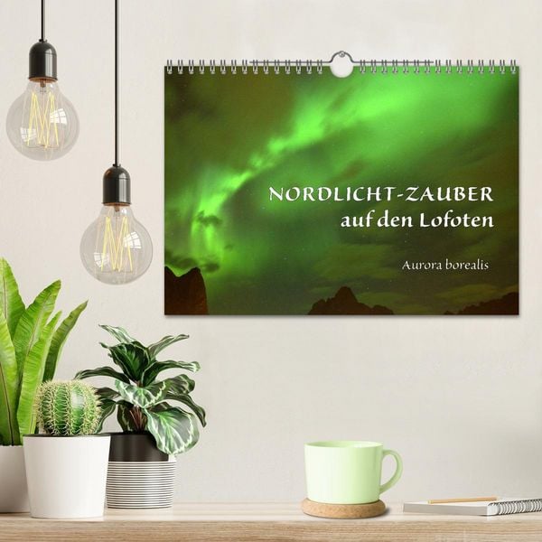 Produktbild: Nordlicht-Zauber auf den Lofoten. Aurora borealis (Wandkalender 2026 DIN A4 quer), CALVENDO Monatskalender