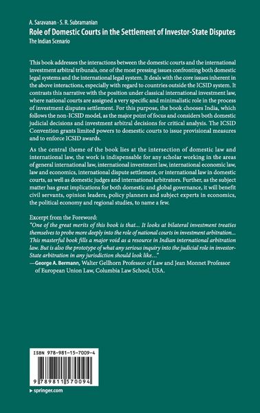 Produktbild: Role of Domestic Courts in the Settlement of Investor-State Disputes