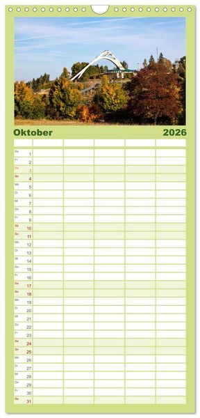 Produktbild: Familienplaner 2026 - Sauerland - hier muss man mal gewesen sein mit 5 Spalten (Wandkalender, 21 x 45 cm) CALVENDO