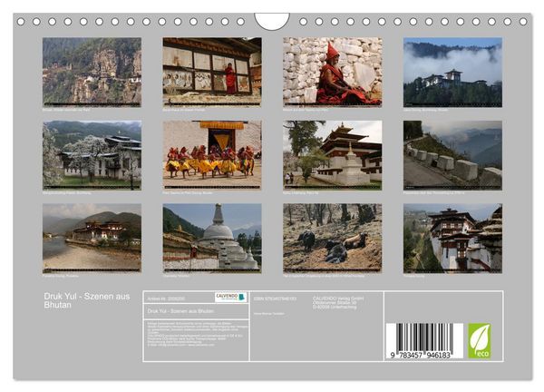 Produktbild: Druk Yul - Szenen aus Bhutan (Wandkalender 2026 DIN A4 quer), CALVENDO Monatskalender