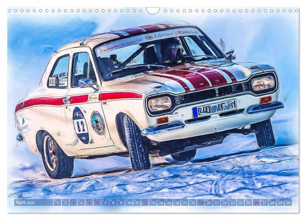 Produktbild: Rallye-Klassiker auf Eis (Wandkalender 2026 DIN A3 quer), CALVENDO Monatskalender