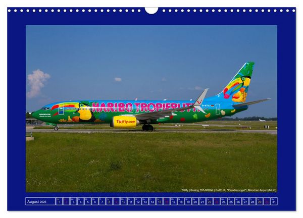 Produktbild: Bunte Airliner (Wandkalender 2026 DIN A3 quer), CALVENDO Monatskalender