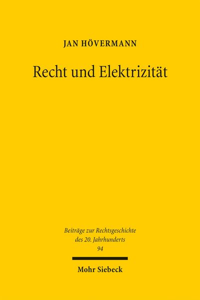 Produktbild: Recht und Elektrizit&auml;t