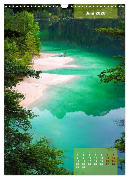 Produktbild: Die Traumhaften Seen der Alpen (Wandkalender 2026 DIN A3 hoch), CALVENDO Monatskalender