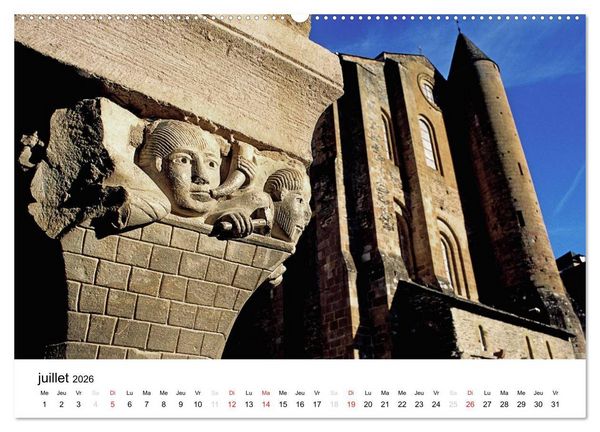 Produktbild: Abbatiale de Conques (Calendrier mural 2026 DIN A2 vertical) calendrier de bureau