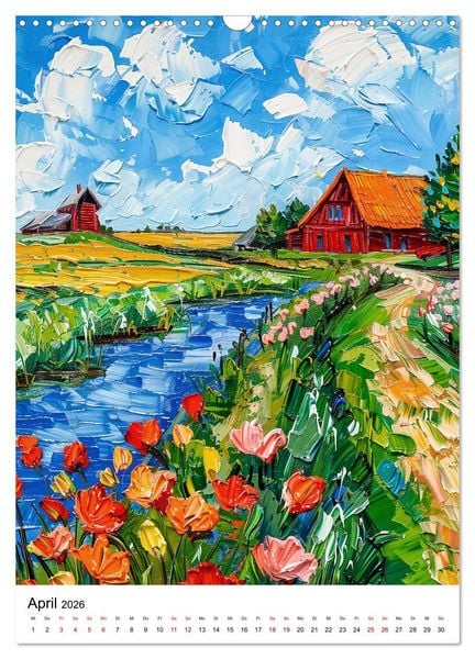 Produktbild: Niederl&auml;ndische Impressionen - Lebensgef&uuml;hl zwischen Tulpen, Windm&uuml;hlen und Grachten (Wandkalender 2026 DIN A3 hoch), CALVENDO Monatskalender