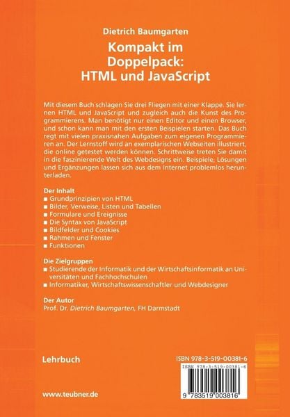 Produktbild: Kompakt im Doppelpack: HTML und JavaScript