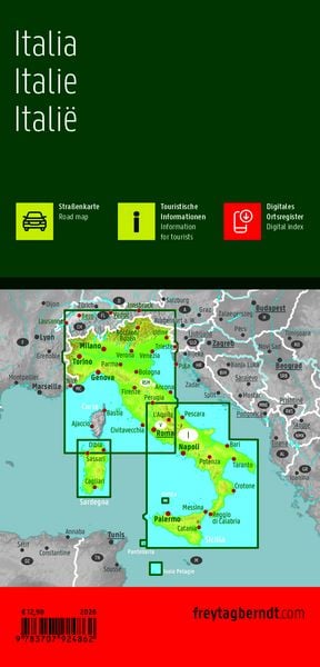 Produktbild: Freytag & berndt Stra&szlig;enkarte Italien 1:600.000