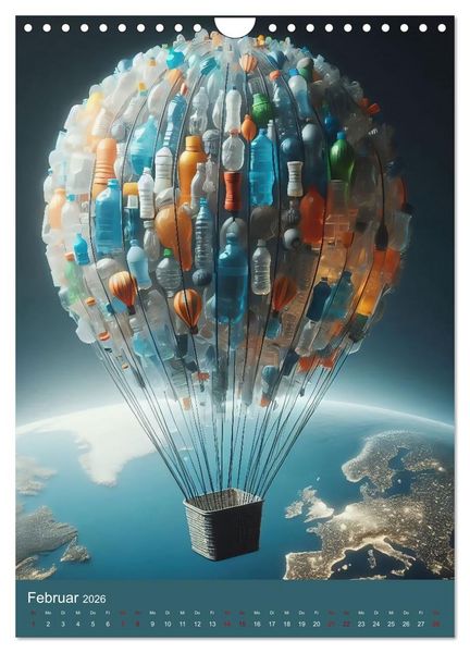 Produktbild: Recycelte Welt - Eine Hommage an Nachhaltigkeit und Kreativit&auml;t (Wandkalender 2026 DIN A4 hoch), CALVENDO Monatskalender