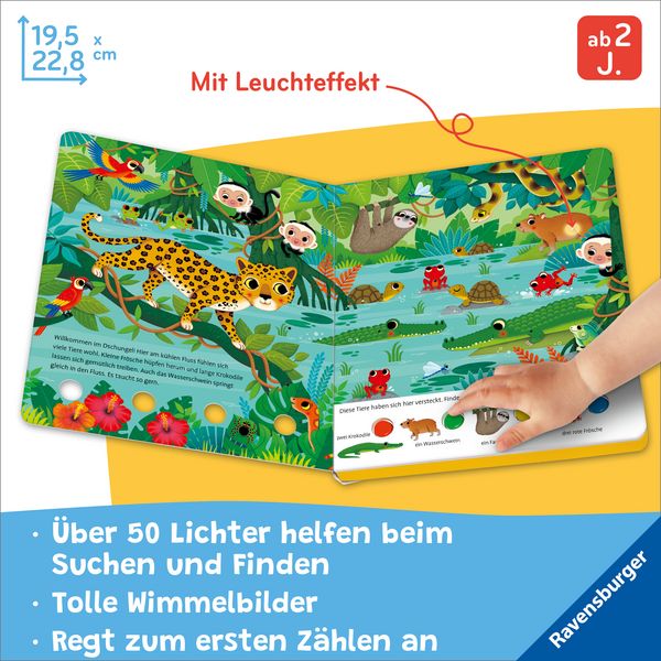 Produktbild: Mein gro&szlig;es Lichter-Wimmelbuch - Im Dschungel