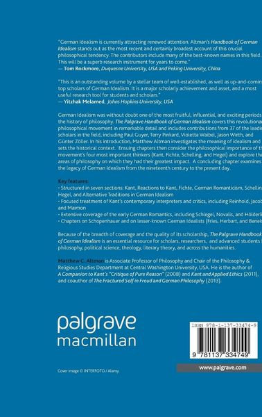 Produktbild: The Palgrave Handbook of German Idealism