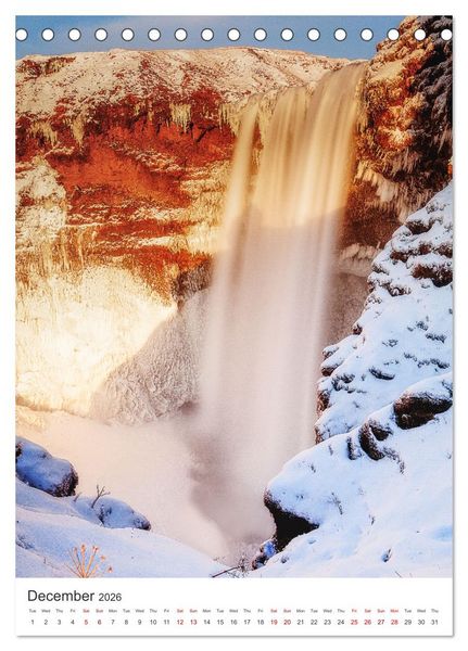 Produktbild: Magic of Iceland - nature photography (Desk Calendar 2026 DIN A5 portrait), CALVENDO 12 Month DeskCalendar
