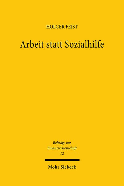 Produktbild: Arbeit statt Sozialhilfe