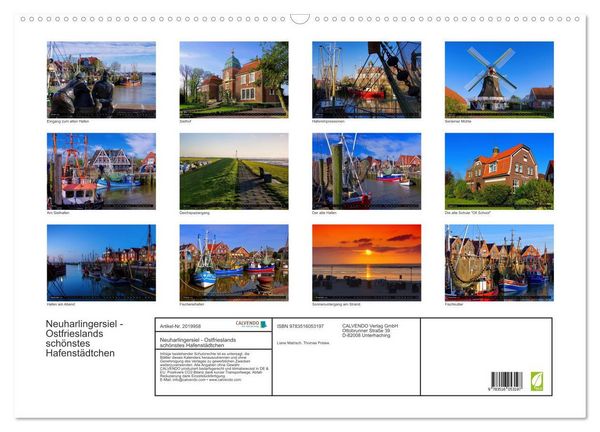 Produktbild: Neuharlingersiel - Ostfrieslands sch&ouml;nstes Hafenst&auml;dtchen (Wandkalender 2026 DIN A2 quer), CALVENDO Monatskalender