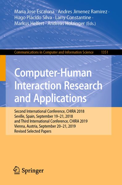 Produktbild: Computer-Human Interaction Research and Applications