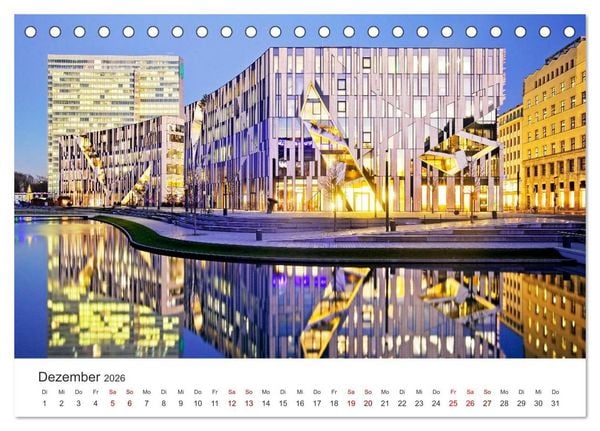 Produktbild: D&uuml;sseldorf - Tradition und Moderne am Rhein (Tischkalender 2026 DIN A5 quer), CALVENDO Monatskalender