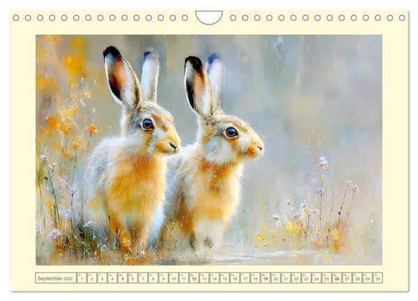 Produktbild: Wildhasen. Meister der Tarnung in offener Feldflur (Wandkalender 2027 DIN A4 quer), CALVENDO Monatskalender