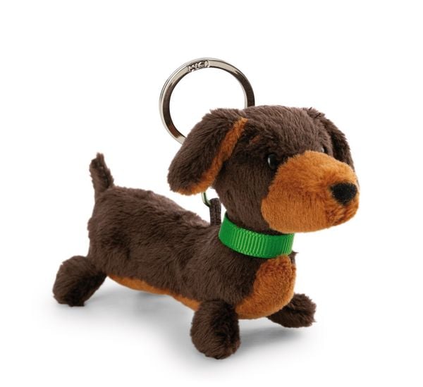 Produktbild: NICI 61896 - Dackel Schl&uuml;sselanh&auml;nger, Pl&uuml;sch, L&auml;nge: 10 cm