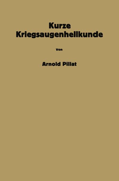 Produktbild: Kurze Kriegsaugenheilkunde