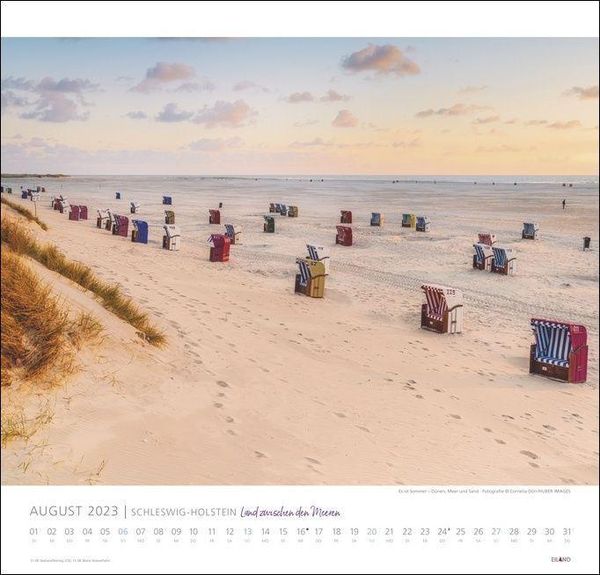 Schleswig-Holstein - Land zwischen den Meeren Kalender 2023. Großer Wandkalender mit stimmungsvollen Fotos zwischen Nordsee und Ostsee. Wandkalender