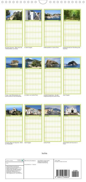 Produktbild: Ischia - Familienplaner hoch (Wandkalender 2022 , 21 cm x 45 cm, hoch)