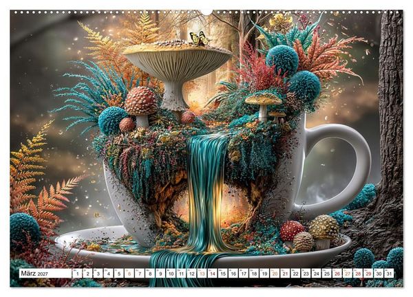 Produktbild: Zwischen Tassenrand und Traum (hochwertiger Premium Wandkalender 2027 DIN A2 quer), Kunstdruck in Hochglanz