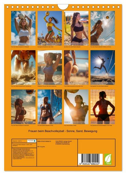 Produktbild: Frauen beim Beachvolleyball - Sonne, Sand, Bewegung (Wandkalender 2026 DIN A4 hoch), CALVENDO Monatskalender